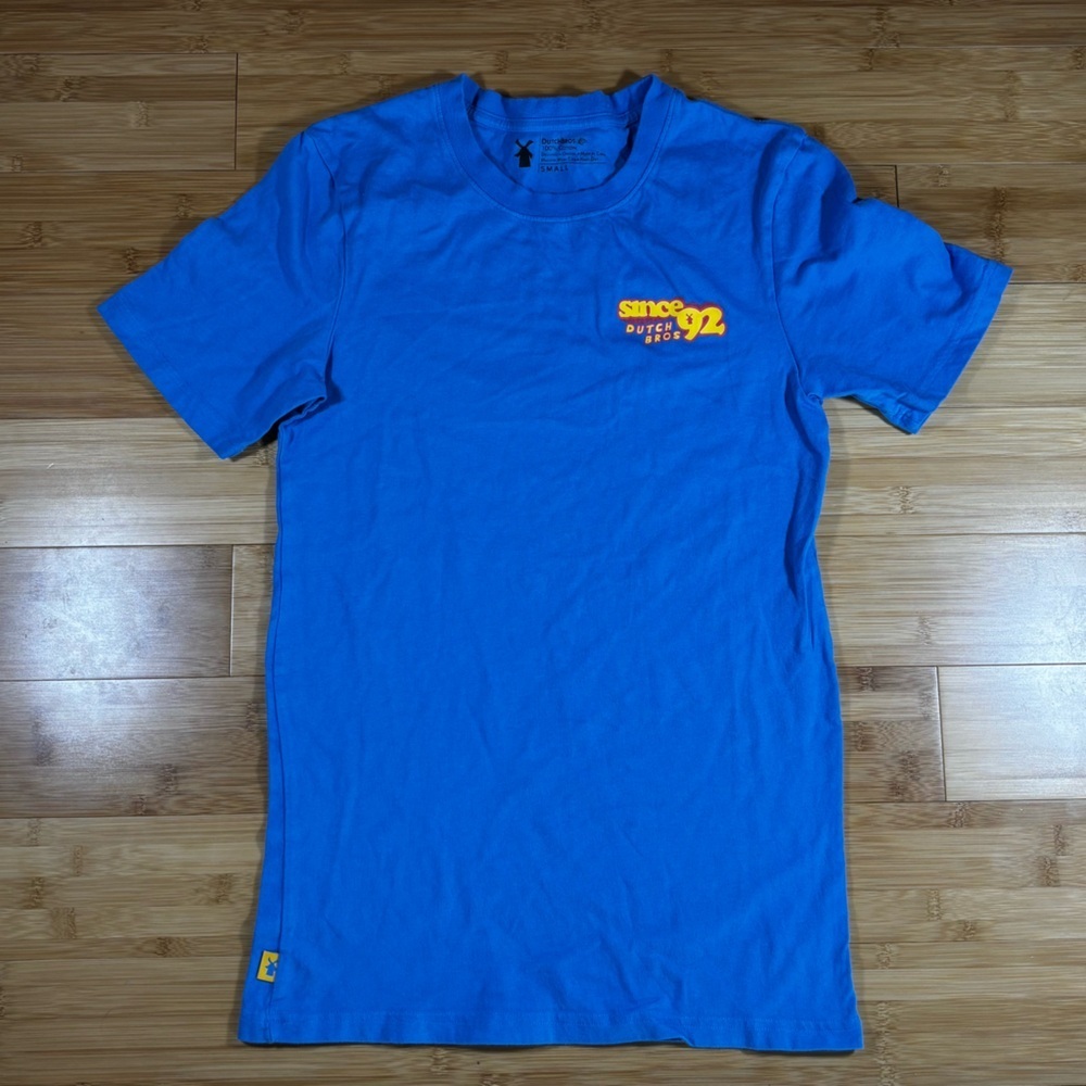 Dutch Bros Coffee Blue Graphic Tee Since ’92 Small Unisex Short Sleeve